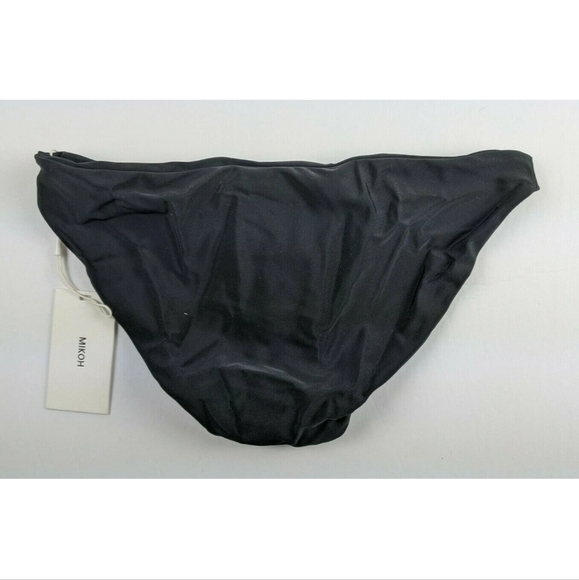 Mikoh Zuma Solid Bikini Bottom, Black, Women's Medium - Picture 2 of 2